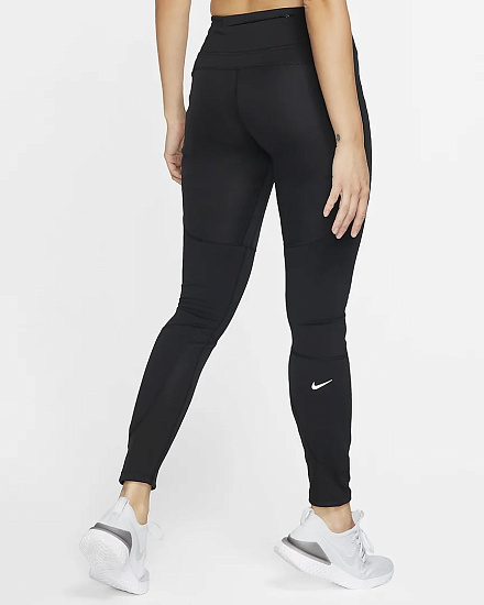 Тайтсы женские Nike Epic Lux Repel Black/Black/Reflective Silv - Фото 4 большая