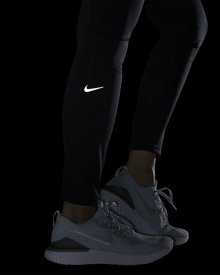 Тайтсы женские Nike Epic Lux Repel Black/Black/Reflective Silv - Фото 13 большая
