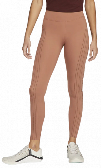 Тайтсы женские Nike Dri-FIT One Luxe Icon Clash Mineral Clay - Фото 1 большая