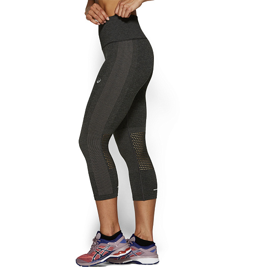 Тайтсы женские ASICS Cooling Seamless Capri Performance Black - Фото 7 большая