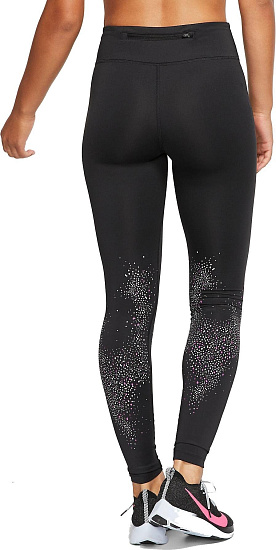 Брюки женские Nike Fast Flsh Gx Black/Vivid Purple - Фото 3 большая