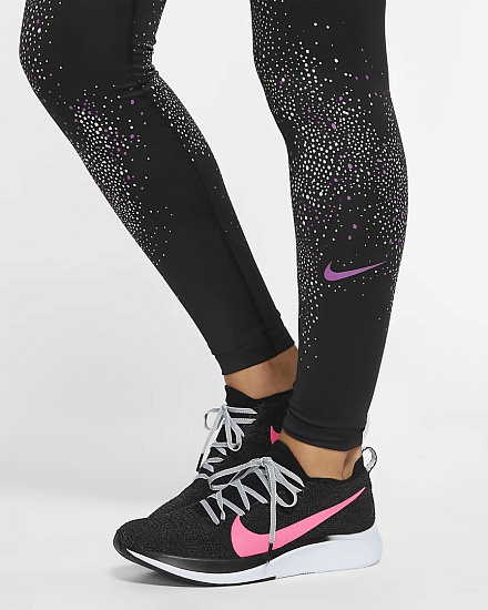 Брюки женские Nike Fast Flsh Gx Black/Vivid Purple - Фото 7 большая