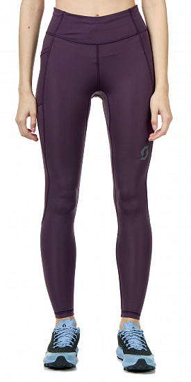 Тайтсы женские Scott Full Tight Trail Run Dark Purple - Фото 1 большая
