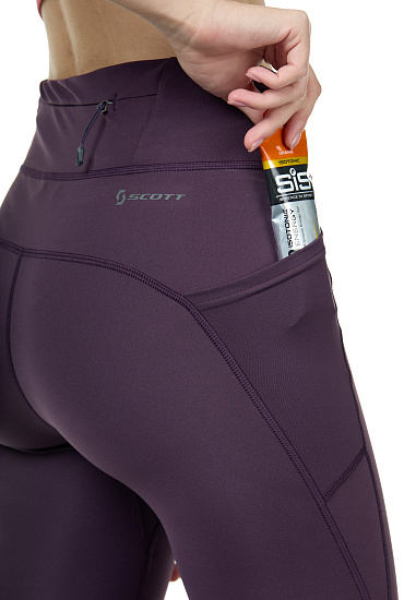 Тайтсы женские Scott Full Tight Trail Run Dark Purple - Фото 7 большая