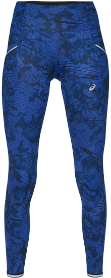 Тайтсы женские ASICS Road Lite Show Performance Black/Dark Cobalt - Фото 1 большая