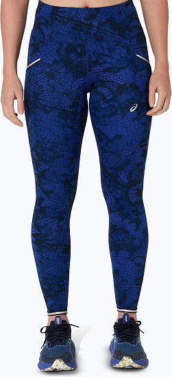 Тайтсы женские ASICS Road Lite Show Performance Black/Dark Cobalt - Фото 2 большая