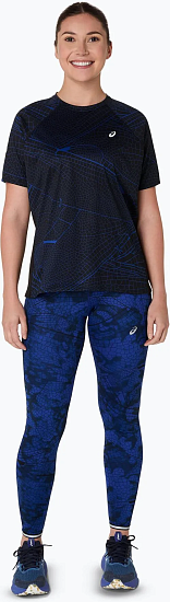 Тайтсы женские ASICS Road Lite Show Performance Black/Dark Cobalt - Фото 7 большая