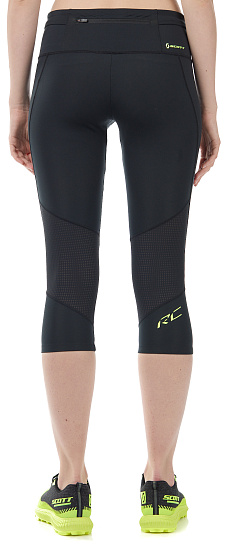 Тайтсы женские Scott RC Run 3/4 Black/Yellow - Фото 5 большая