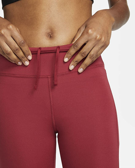 Тайтсы женские Nike Epic Fast Pomegranate/Dark Beetroot - Фото 2 большая