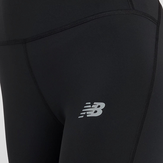 Тайтсы женские New Balance NB Sleek High Rise 25 Black - Фото 7 большая