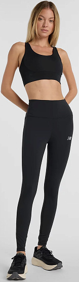 Тайтсы женские New Balance NB Sleek High Rise 25 Black - Фото 2 большая