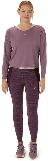 Тайтсы женские ASICS Nagino Run Dark Aubergine Heather - Фото 3 большая