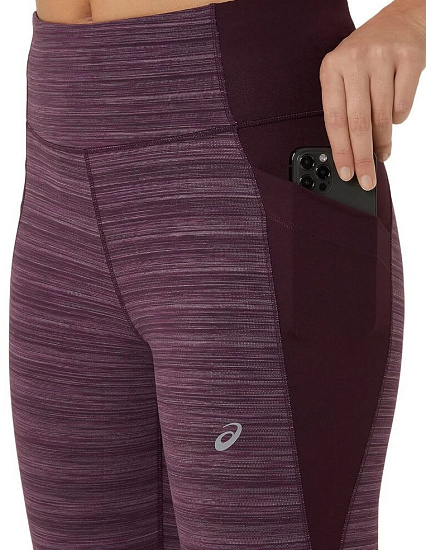 Тайтсы женские ASICS Nagino Run Dark Aubergine Heather - Фото 4 большая