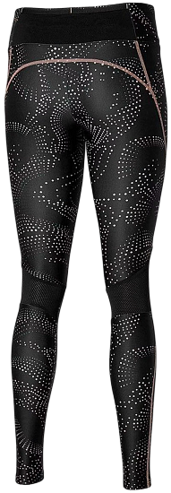 Тайтсы женские Mizuno Active Tights Black/Apricot Ice - Фото 2 большая