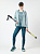 Тайтсы женские Mizuno Active Tights Blue Wing Teal - Фото 9 малая