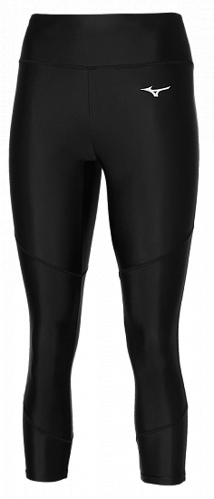 Тайтсы женские Mizuno Core 3/4 Black - Фото 1 большая