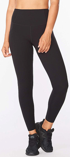 Тайтсы женские 2XU Form Stash Hi-Rise Compression Black/White - Фото 2 большая