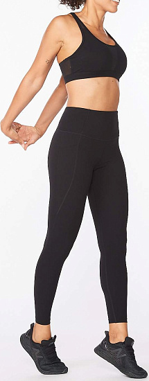 Тайтсы женские 2XU Form Stash Hi-Rise Compression Black/White - Фото 3 большая