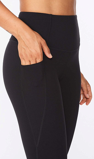 Тайтсы женские 2XU Form Stash Hi-Rise Compression Black/White - Фото 5 большая