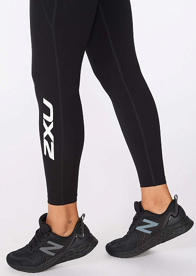 Тайтсы женские 2XU Form Stash Hi-Rise Compression Black/White - Фото 6 большая