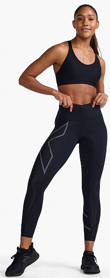 Тайтсы женские 2XU Light Speed Mid-Rise Compression Black - Фото 5 большая