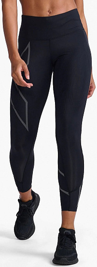 Тайтсы женские 2XU Light Speed Mid-Rise Compression Black - Фото 8 большая