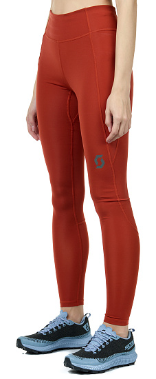 Тайтсы женские Scott Full Tight Trail Run Rust Red - Фото 2 большая