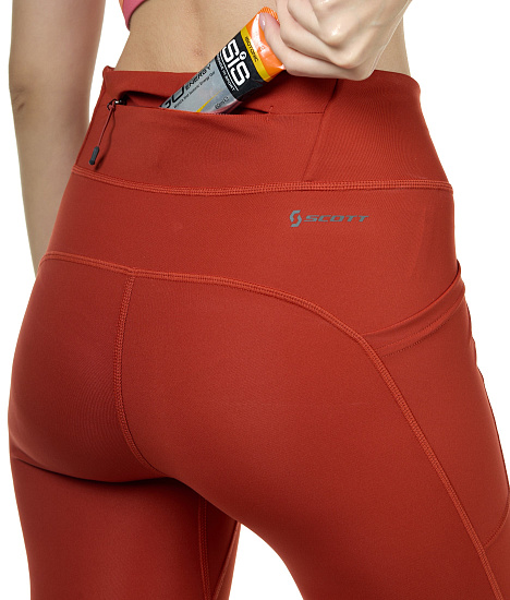 Тайтсы женские Scott Full Tight Trail Run Rust Red - Фото 4 большая