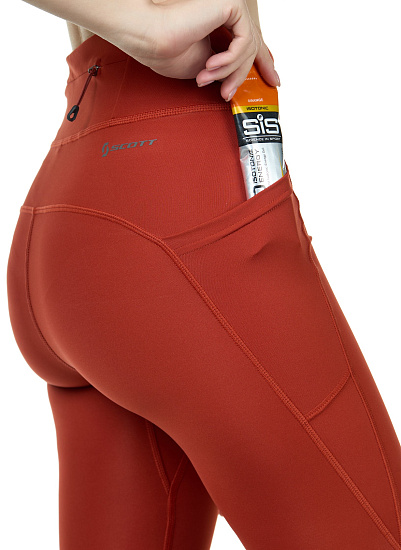 Тайтсы женские Scott Full Tight Trail Run Rust Red - Фото 6 большая
