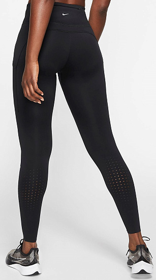 Тайтсы женские Nike Epic LX Black/Reflective Silver - Фото 4 большая