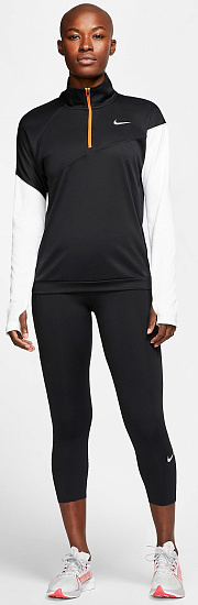 Тайтсы женские Nike Epic LX Crop Black/Reflective Silver - Фото 2 большая