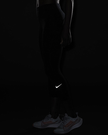 Тайтсы женские Nike Epic LX Crop Black/Reflective Silver - Фото 5 большая