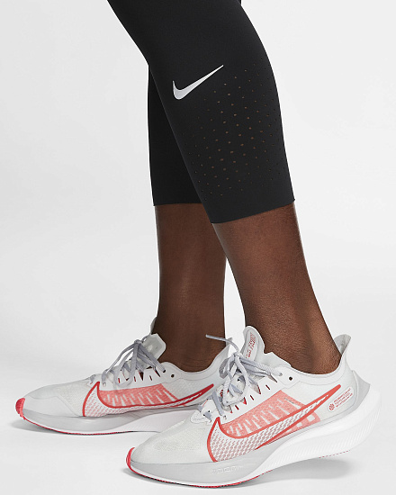 Тайтсы женские Nike Epic LX Crop Black/Reflective Silver - Фото 6 большая