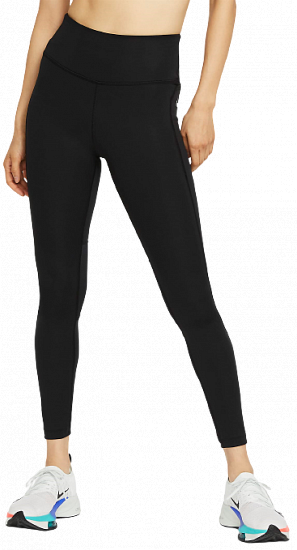 Тайтсы женские Nike Dri-Fit Fast Black/Reflective Silv - Фото 1 большая