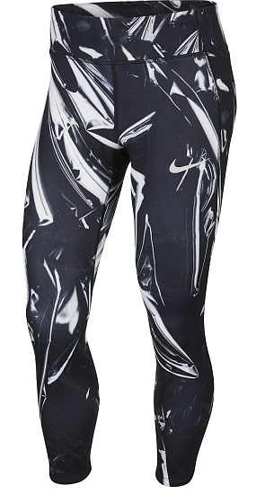 Брюки женские Nike Epic Lx Tght Fl Black/Black/Reflective Silv - Фото 1 большая