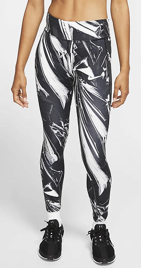 Брюки женские Nike Epic Lx Tght Fl Black/Black/Reflective Silv - Фото 3 большая