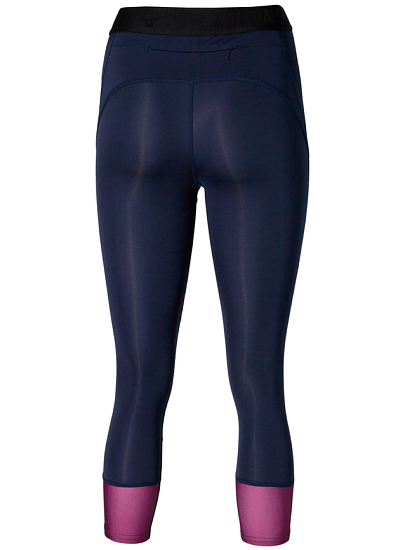 Тайтсы женские Mizuno Core Impulse 3/4 Baritone Blue - Фото 2 большая