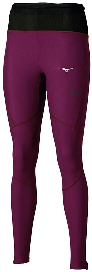 Тайтсы женские Mizuno Trail Multipocket Long Dark Purple - Фото 1 большая