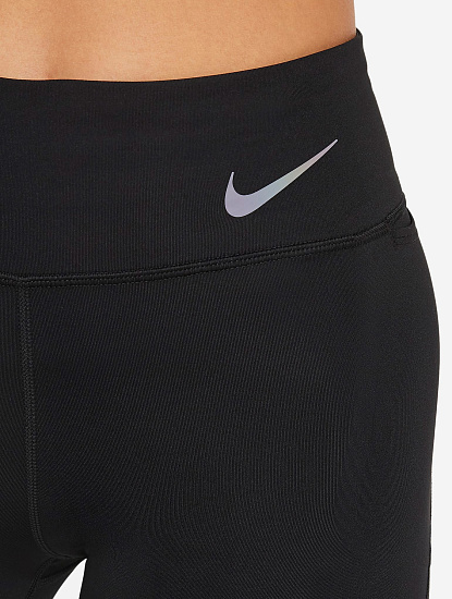 Тайтсы женские Nike Epic Faster 7/8 Black/Gunsmoke - Фото 4 большая