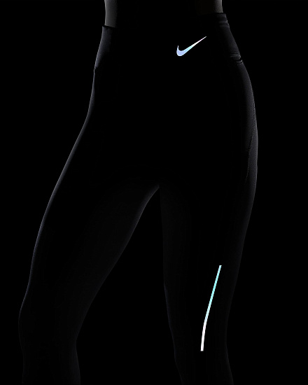 Тайтсы женские Nike Epic Faster 7/8 Black/Gunsmoke - Фото 11 большая