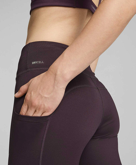 Тайтсы женские Puma Run Fav Vel Fl Midnight Plum - Фото 4 большая