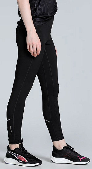 Тайтсы женские Puma Run Microfleece Hw Fl Black - Фото 3 большая