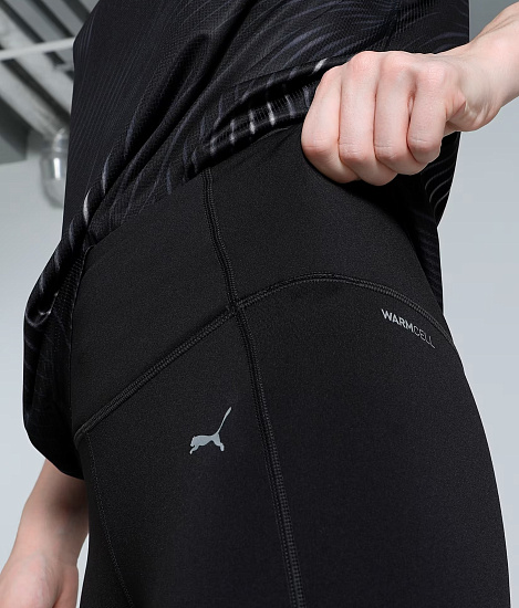 Тайтсы женские Puma Run Microfleece Hw Fl Black - Фото 4 большая