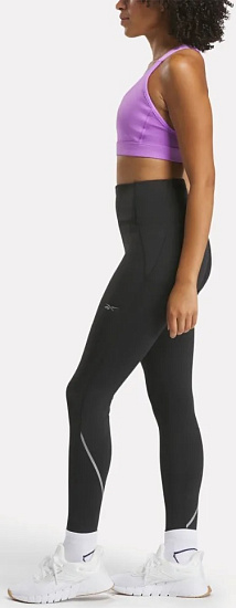 Тайтсы женские Reebok Lux Speed Hr Черный - Фото 4 большая