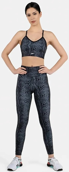 Тайтсы женские Reebok Id Train Aop Черный - Фото 2 большая