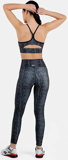 Тайтсы женские Reebok Id Train Aop Черный - Фото 5 большая