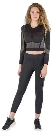 Тайтсы женские Anta Cross training Basic Black - Фото 4 большая