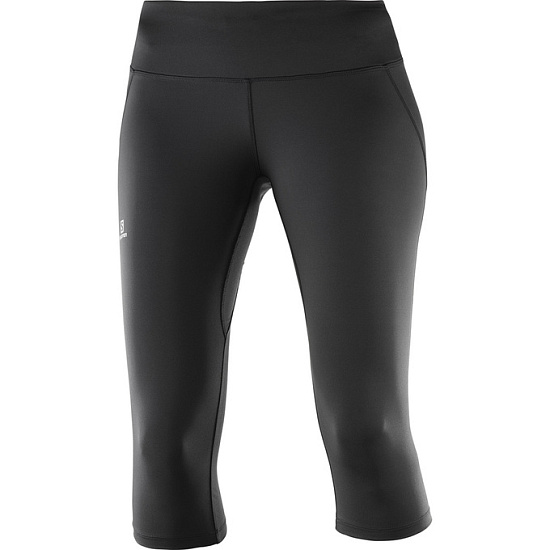 Тайтсы женские Salomon Agile Mid Black - Фото 1 большая