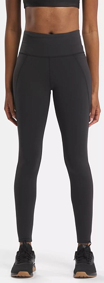 Тайтсы женские Reebok Lux Hr Black - Фото 2 большая