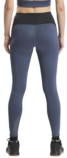 Тайтсы женские Reebok Running Vector Blue Sky - Фото 5 большая